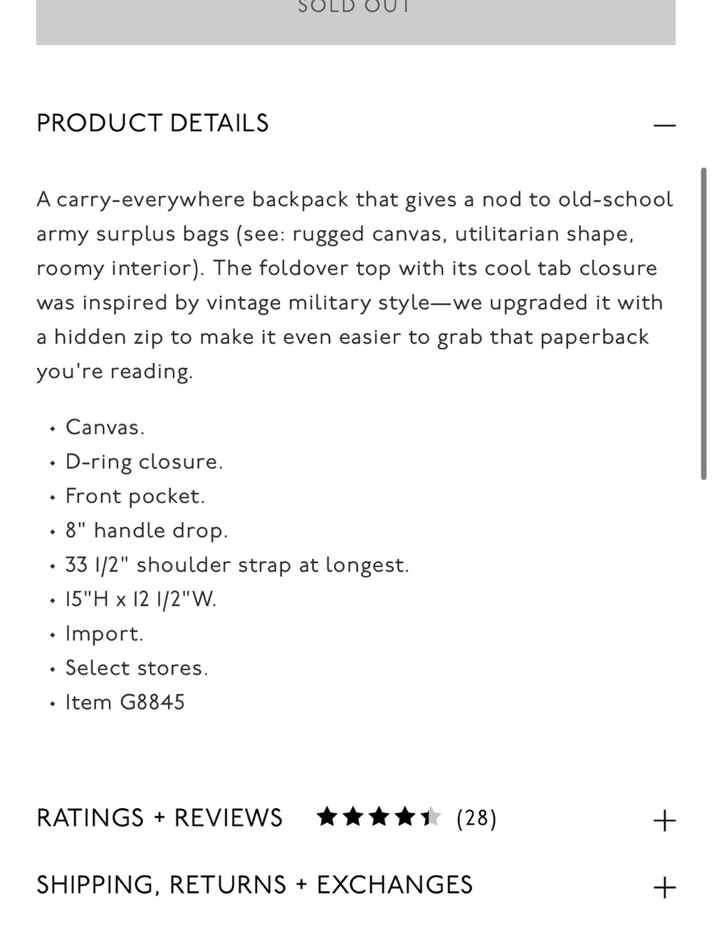 Madewell The Canvas Foldover Backpack - Picture 5 of 12